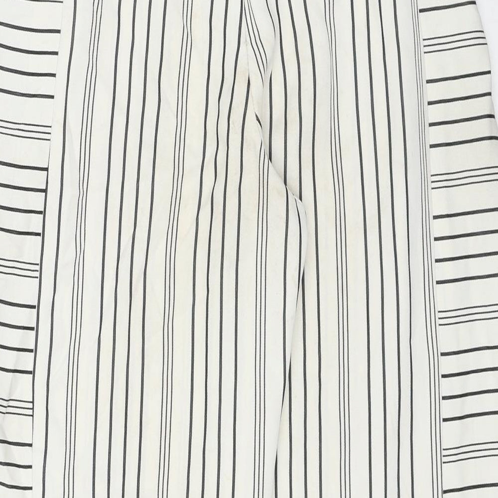 Womens UK Size 8 Topshop Regular Fit White Trousers