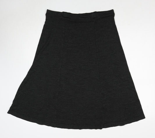 Country Casuals Womens Grey Polyester Swing Skirt Size 34 in