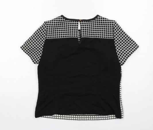 Womens UK Size 10 Oasis Black Basic Blouse