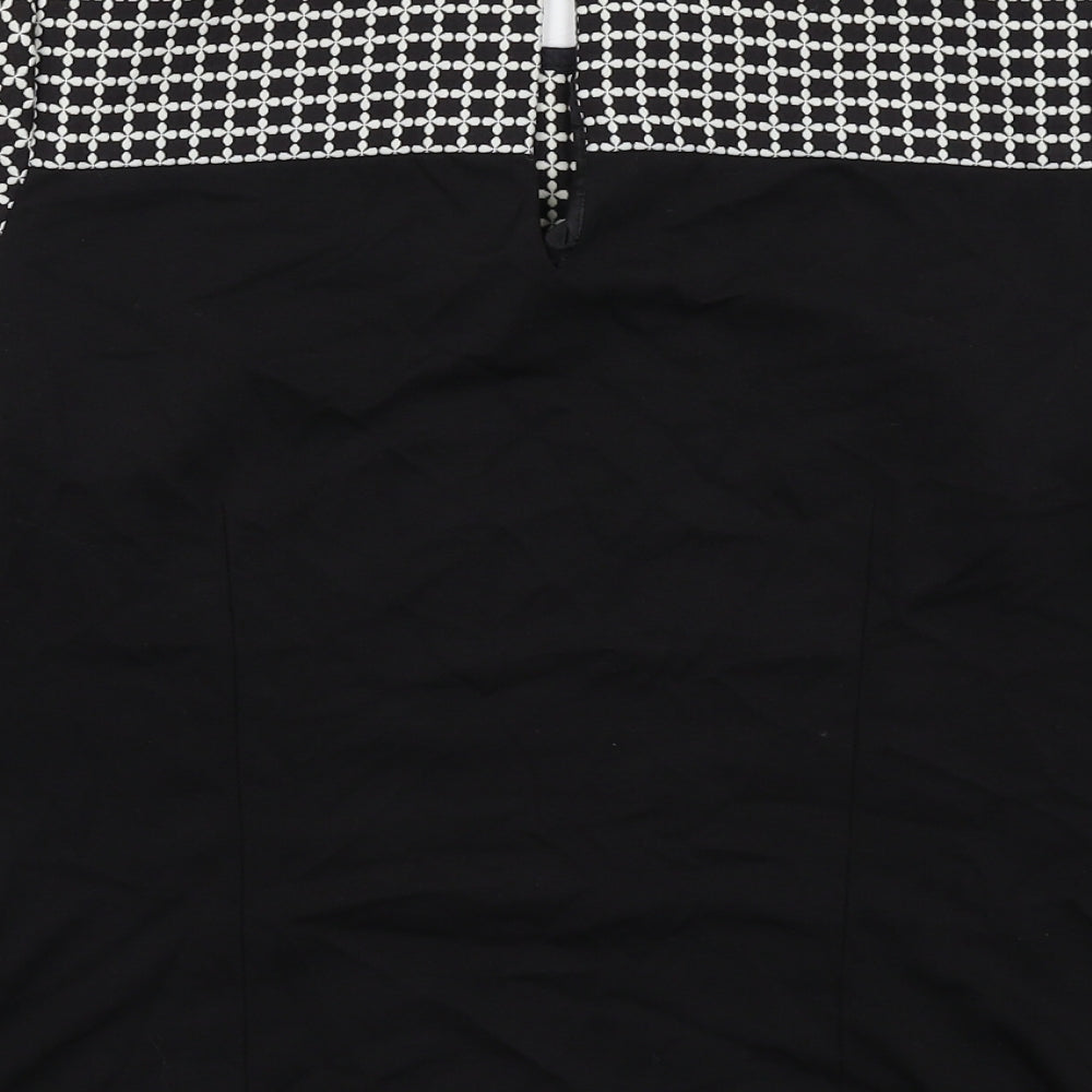 Womens UK Size 10 Oasis Black Basic Blouse
