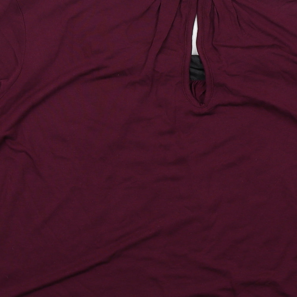 Womens UK Size 14 Per Una Purple Basic Blouse