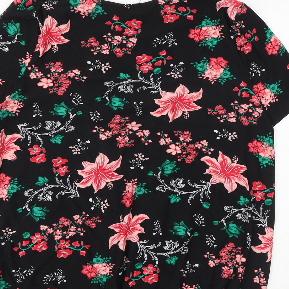 Womens UK Size M Poetic Soul Black Basic Blouse