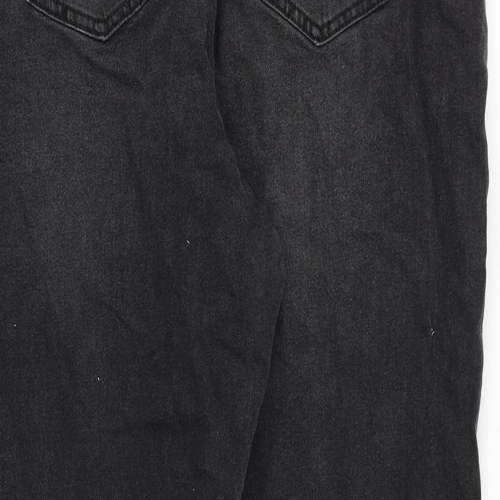Cotton On Womens Black Cotton Straight Jeans Size 36 in Regular Zip