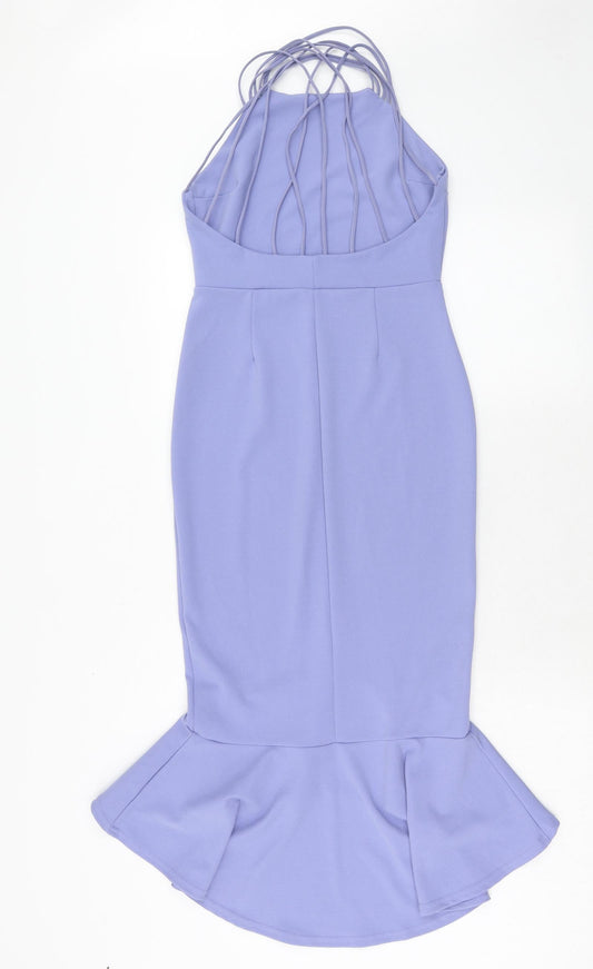 Missguided Womens Purple Polyester Mermaid Size 8 Round Neck Pullover