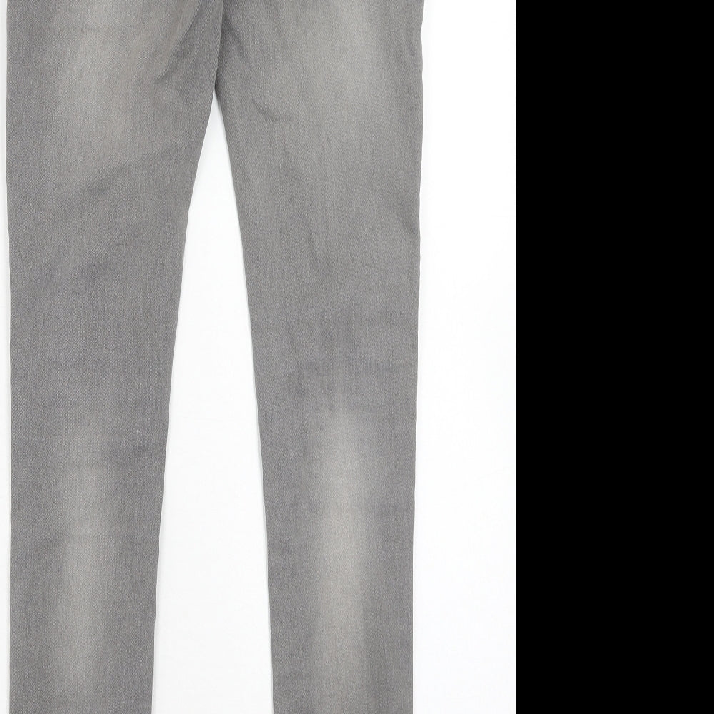 Mens UK Size 26 in River Island Regular Fit Skinny Grey Jeans