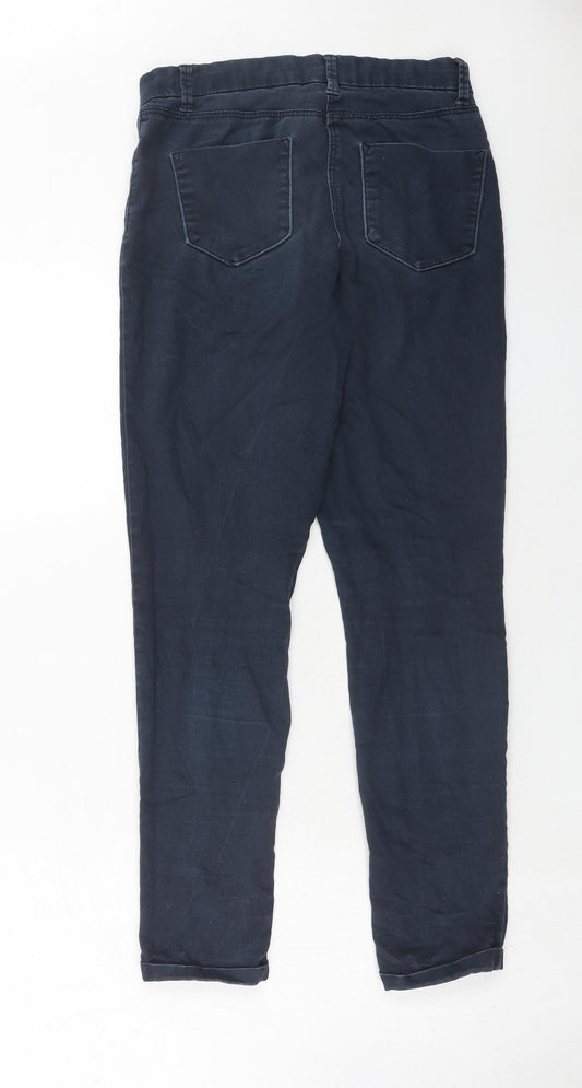 Dorothy Perkins Womens Blue Cotton Skinny Jeans Size 6 Regular Zip