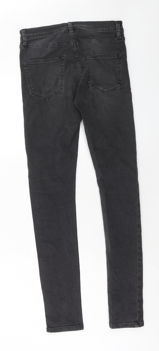 Mens UK Size 30 in Topman Regular Fit Skinny Black Jeans