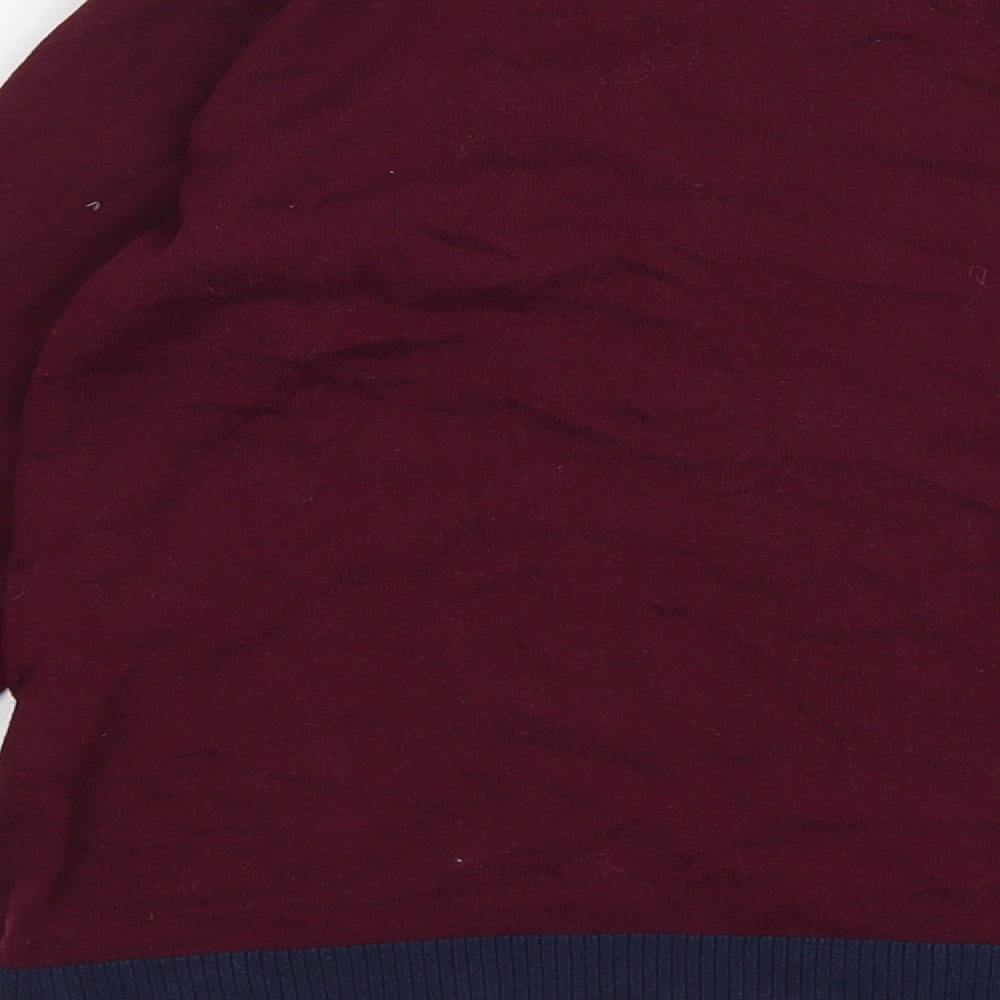 Gap Womens Purple Round Neck Cotton Pullover Jumper Size S