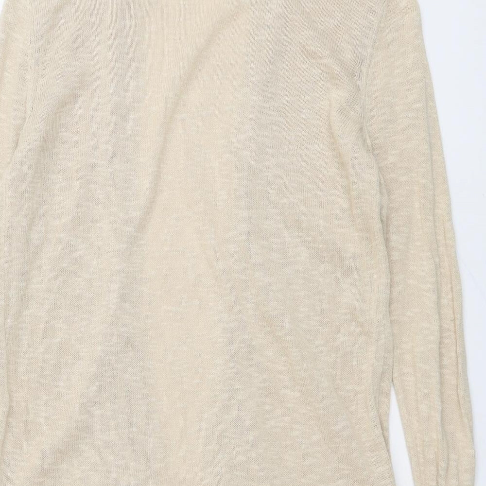 Gap Womens Beige V-Neck Cotton Cardigan Jumper Size S