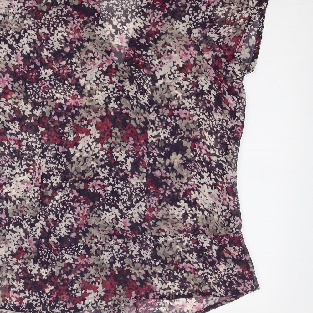 Womens UK Size 16 Per Se Multicoloured Basic Button-Up