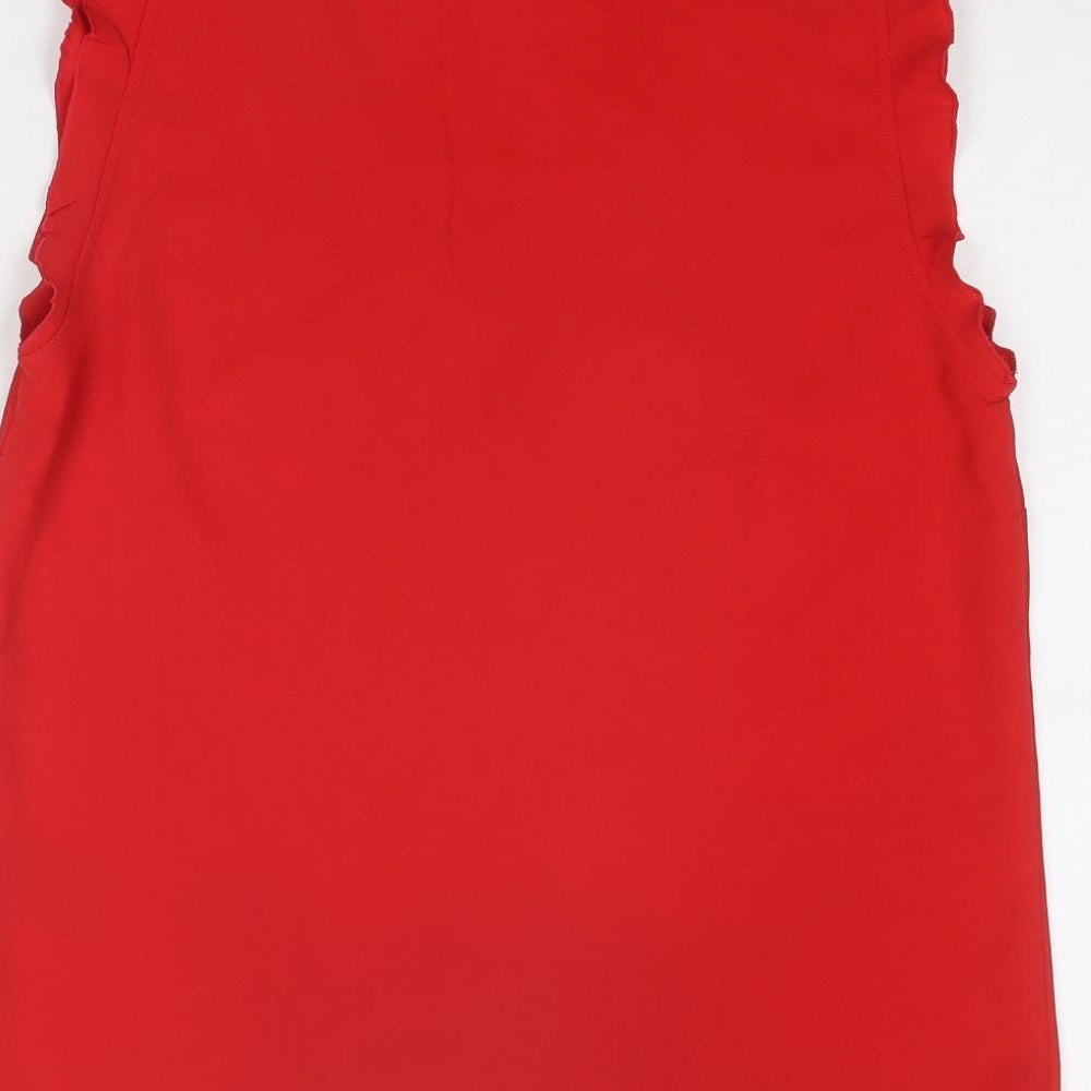 Womens UK Size 10 H&M Red Basic Blouse