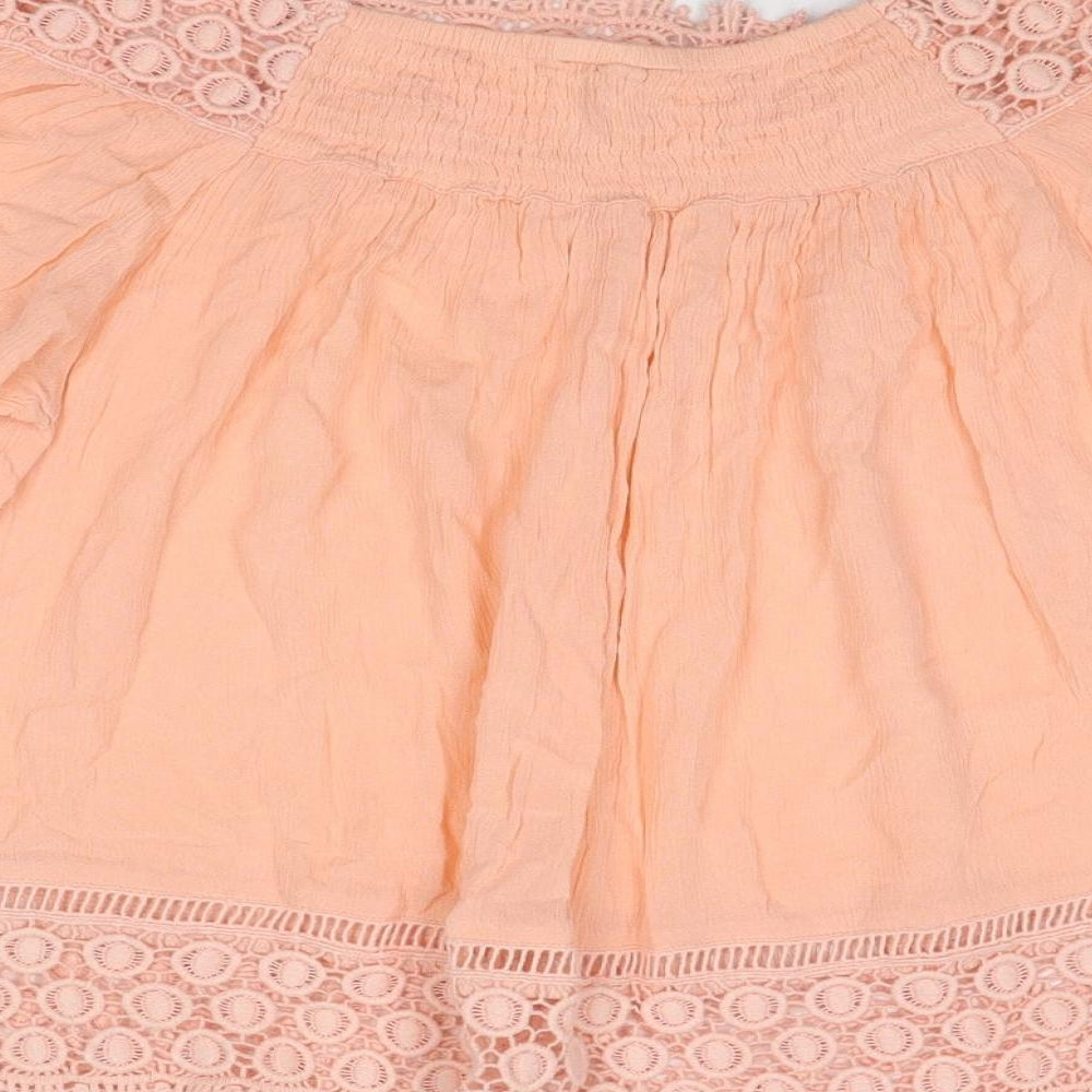 Miss Selfridge Womens Pink Viscose Basic Blouse Size 12 Boat Neck