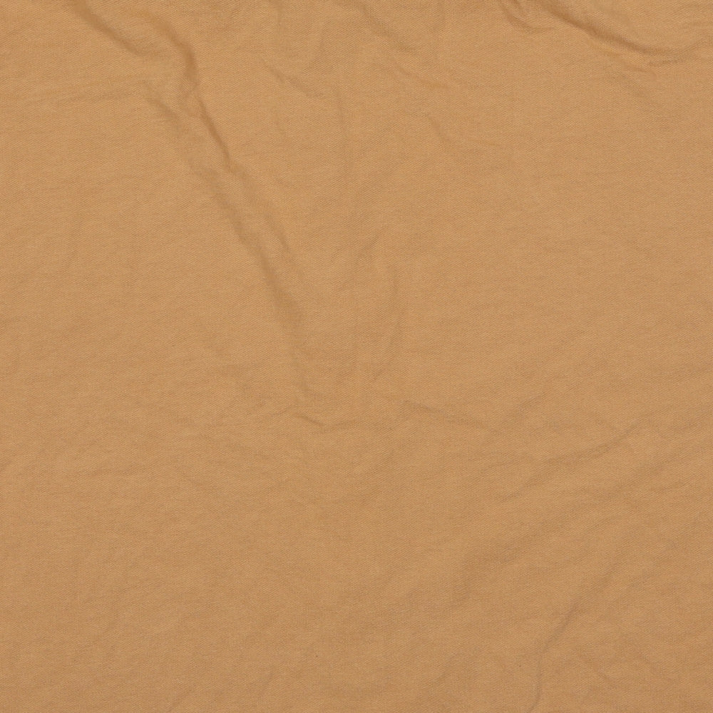 ASOS Mens Brown Cotton Button-Up Size S Collared Button