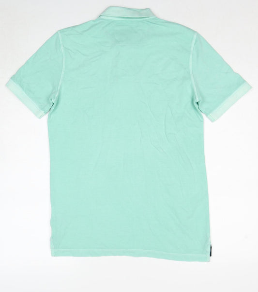 Crew Clothing Mens Blue Cotton Polo Size XS Collared Pullover