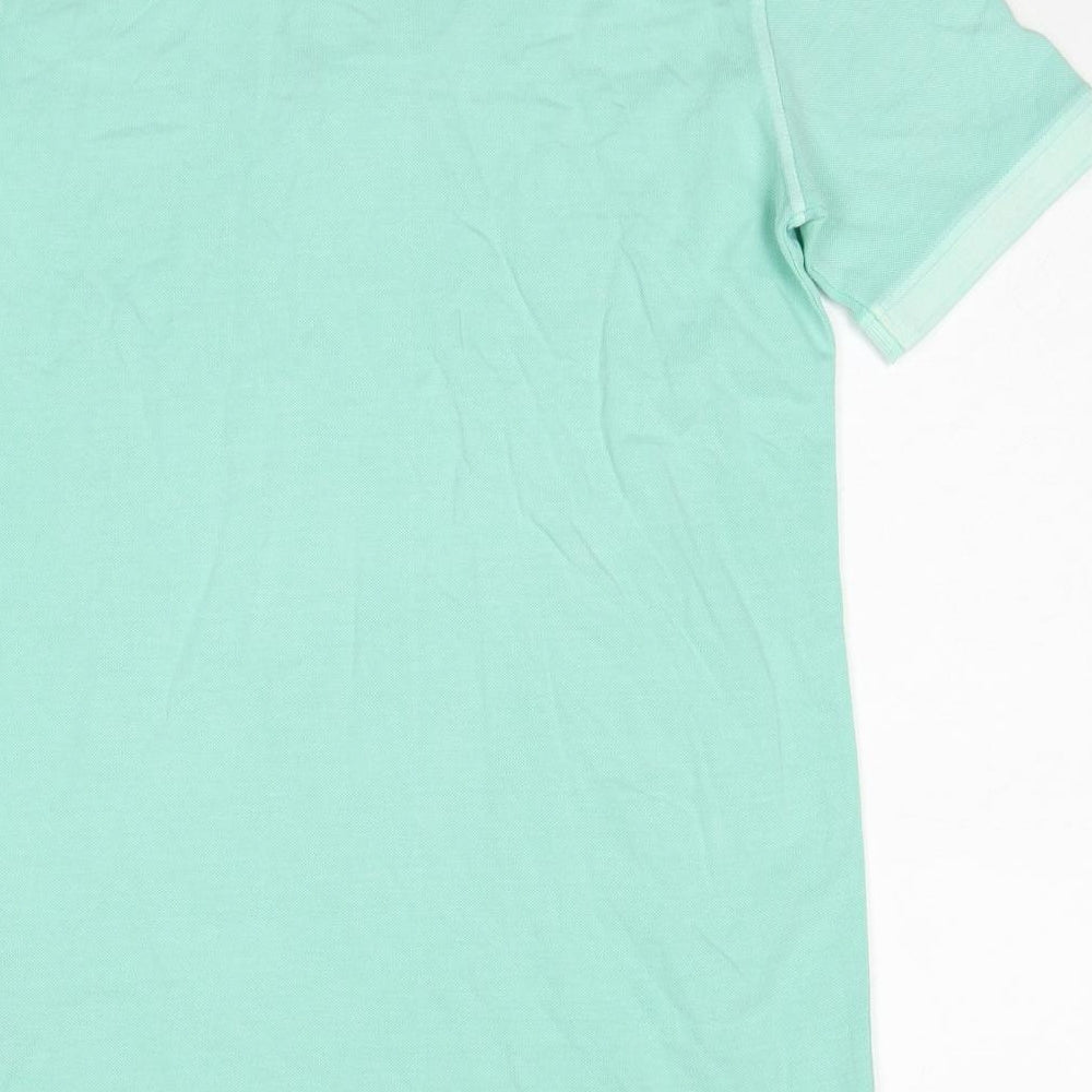 Crew Clothing Mens Blue Cotton Polo Size XS Collared Pullover