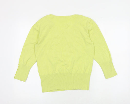Womens UK Size 10 Roman Yellow Pullover Jumper