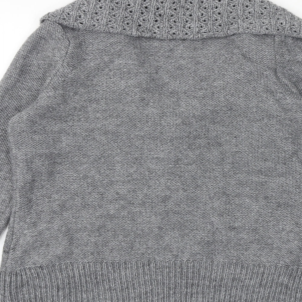 Womens UK Size M Wallis Grey Cardigan Jumper