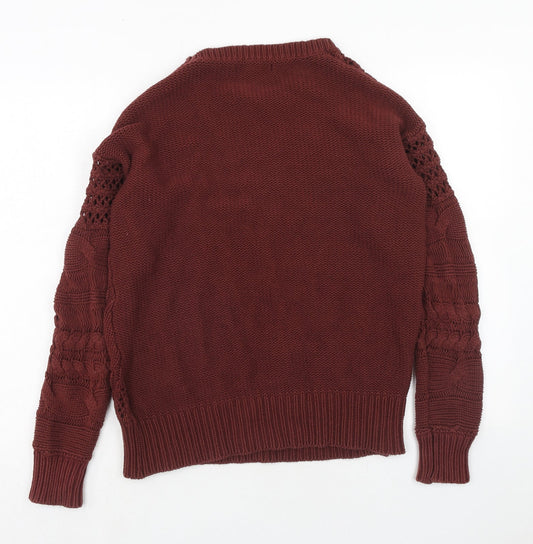 Womens UK Size S NEXT Brown Pullover Jumper