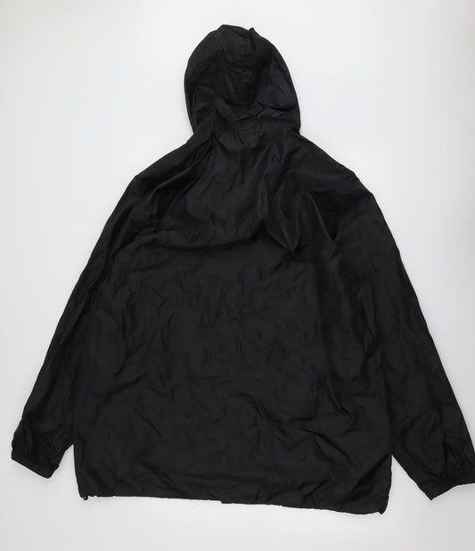 Mens UK Size 2XS Cotton Traders Black Rain Coat