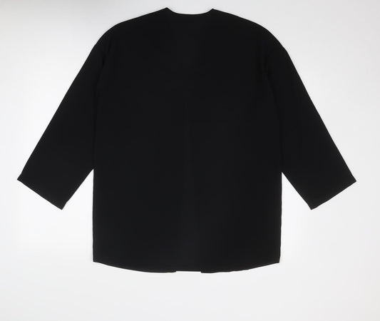 Womens UK Size S NEXT Black Kimono Blouse