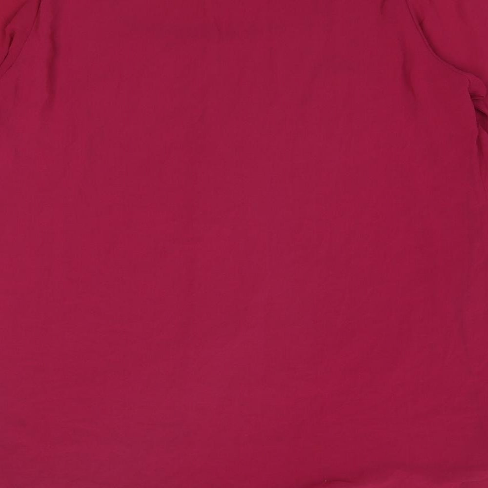 Evans Womens Pink Polyester A-Line Size 16 Square Neck Pullover