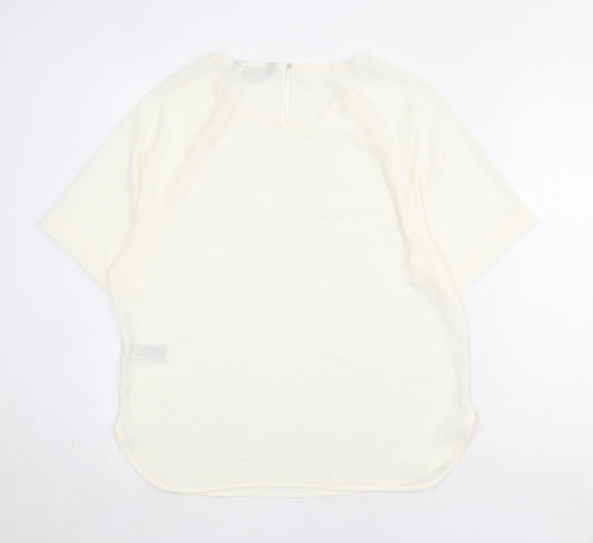 Womens UK Size 12 Marks and Spencer Ivory Basic Blouse