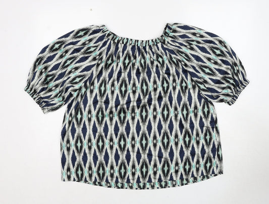 Womens UK Size 8 Marks and Spencer Multicoloured Basic Blouse