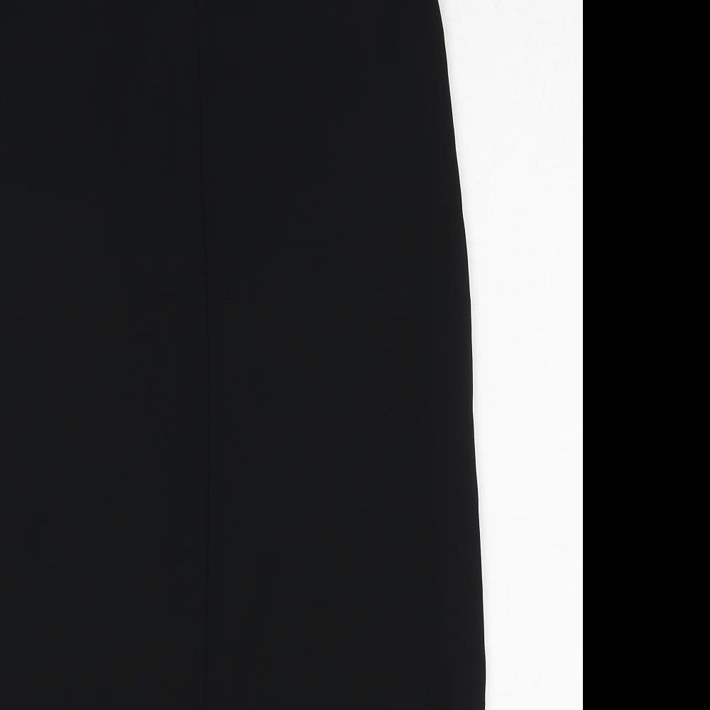 Topshop Womens Black Polyester Mini Size 6 V-Neck Pullover - Double Strap