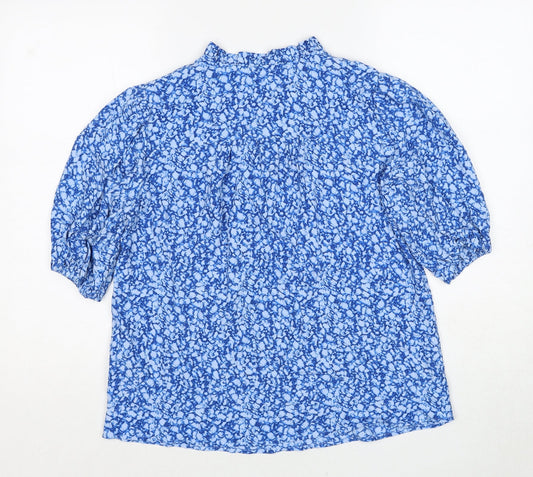 Womens UK Size 6 Marks and Spencer Blue Basic Blouse