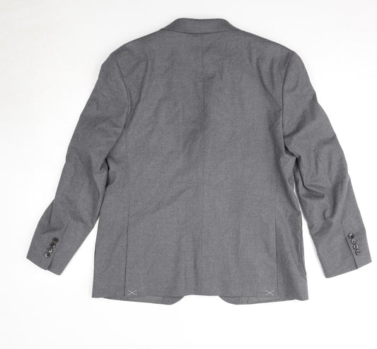 Autograph Mens Grey Polyester Jacket Suit Jacket Size 42 Regular