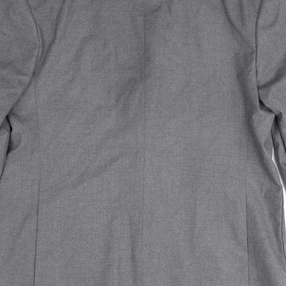 Brand and care label for Autograph men’s grey polyester jacket suit jacket, size 42, regular