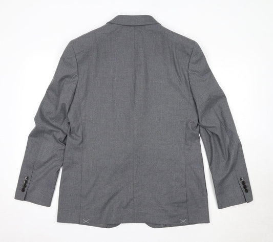 Autograph Mens Grey Polyester Jacket Suit Jacket Size 40 Regular