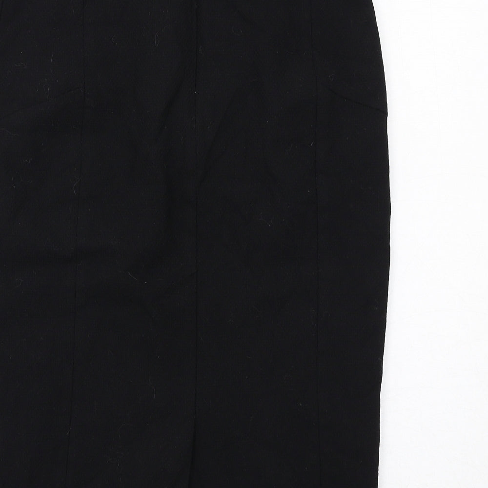 NEXT Womens Black Wool Straight & Pencil Skirt Size 8 Zip