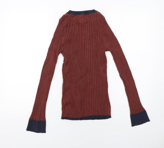 Womens UK Size 12 NEXT Brown Pullover Jumper
