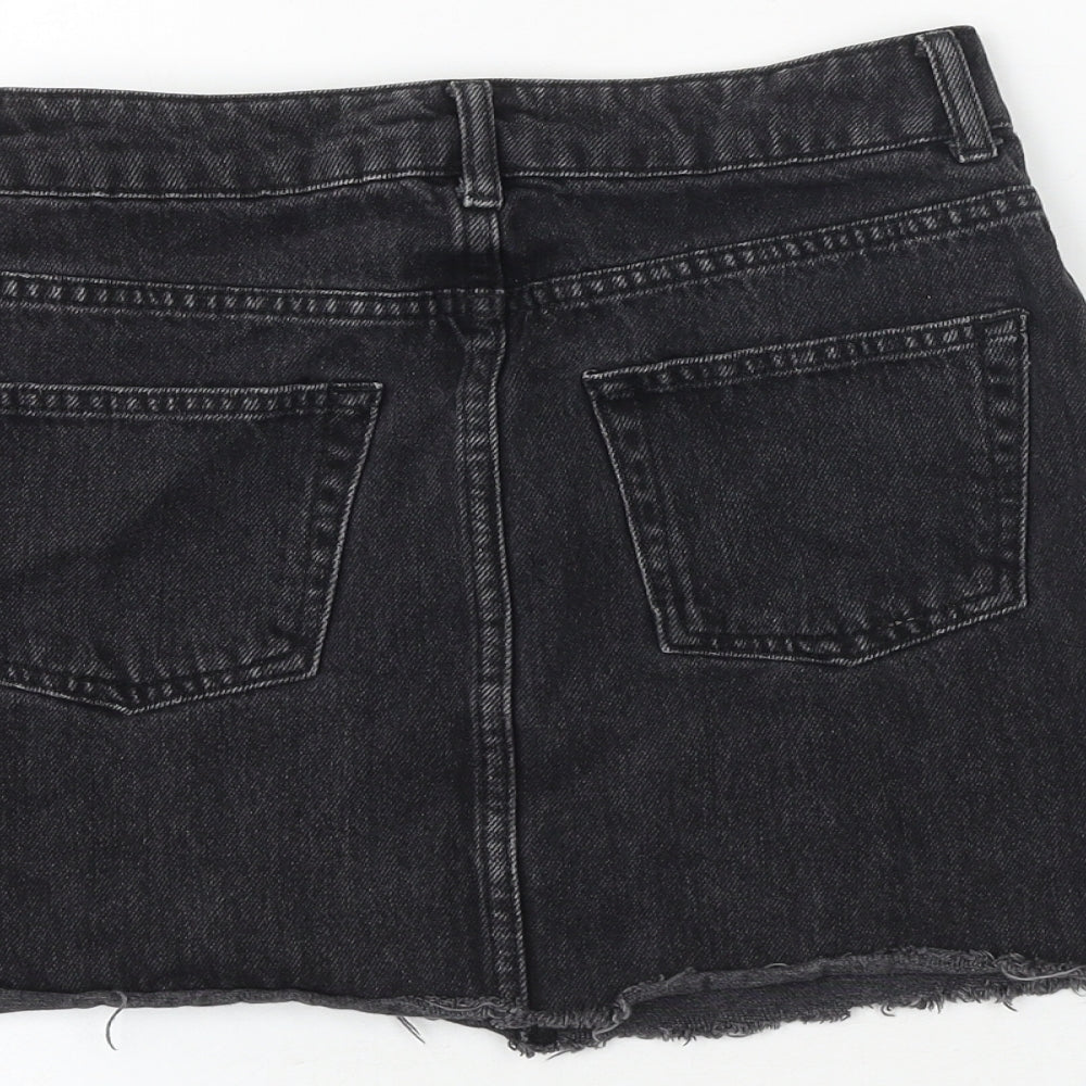 Womens UK Size 6 Topshop A-Line Denim Skirt