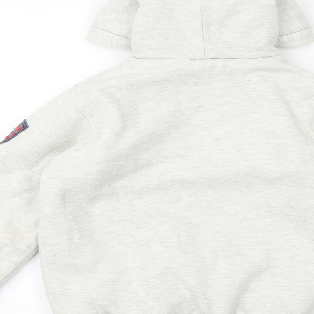 Lee Cooper Boys Grey Cotton Full Zip Hoodie Size 11-12 Years Zip