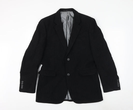 Mens UK Size 38 Avenue Regular Black Suit Jacket
