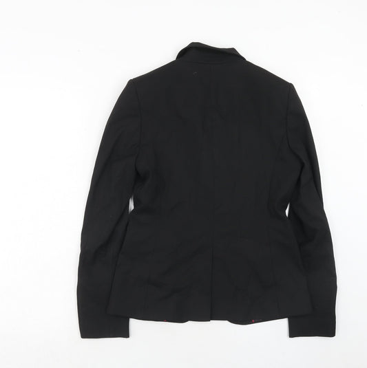 NEXT Womens Black Polyester Jacket Blazer Size 8