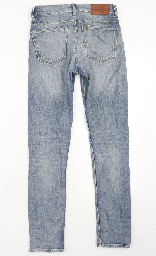 H&M Mens Blue Cotton Skinny Jeans Size 28 in Slim Button