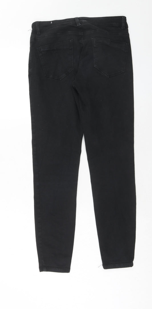 Zara Womens Blue Cotton Skinny Jeans Size 10 Regular Zip