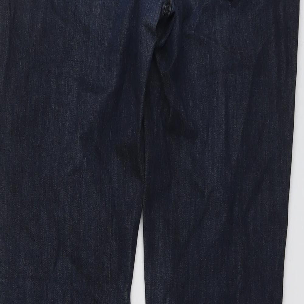 Only Womens Blue Cotton Straight Jeans Size 30 in L29 in Regular Button