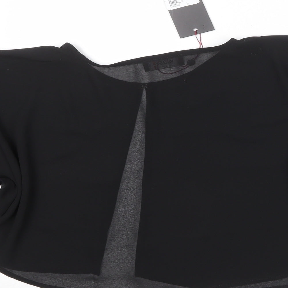 Womens UK Size S Klass Black Kimono Blouse