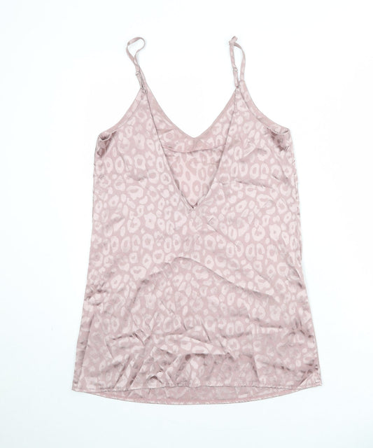 Womens UK Size 10 Missguided Pink Basic Tank