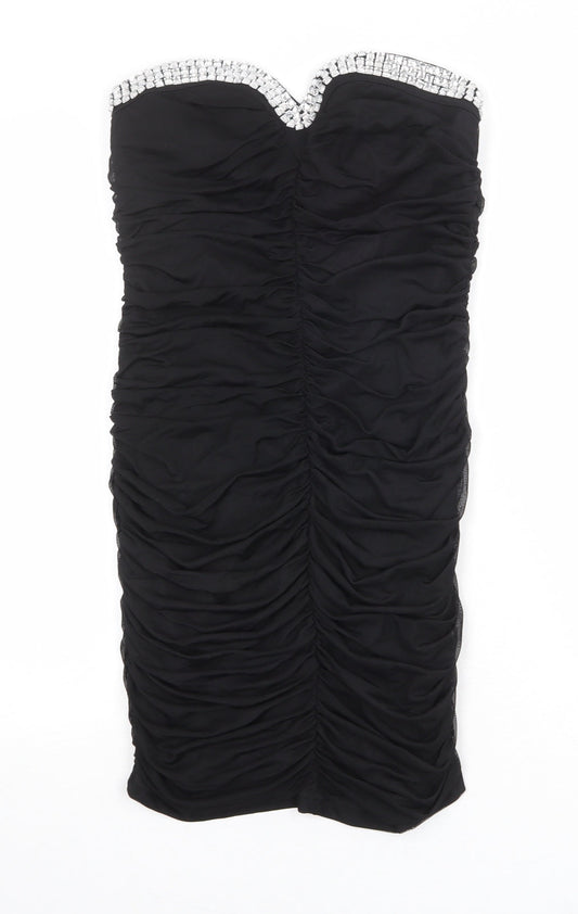 Cameo Rose Womens Black Polyester Bodycon Size 10 Sweetheart Pullover
