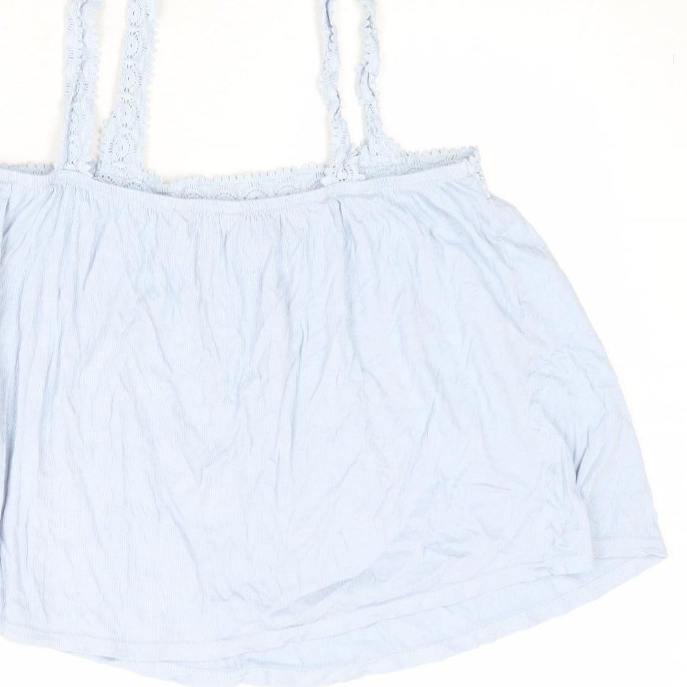 Womens UK Size 10 New Look Blue Basic Tank