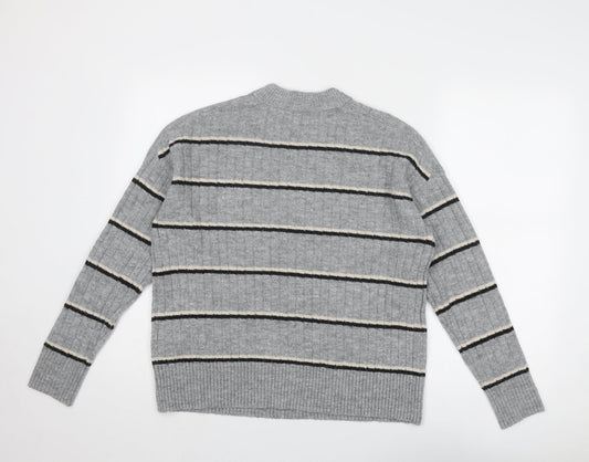 Womens UK Size 6 Warehouse Grey Pullover Jumper
