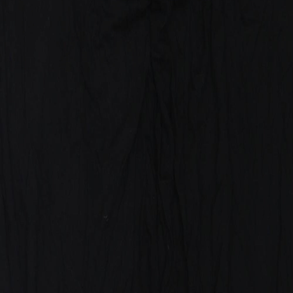 Womens UK Size M H&M Regular Fit Black Trousers