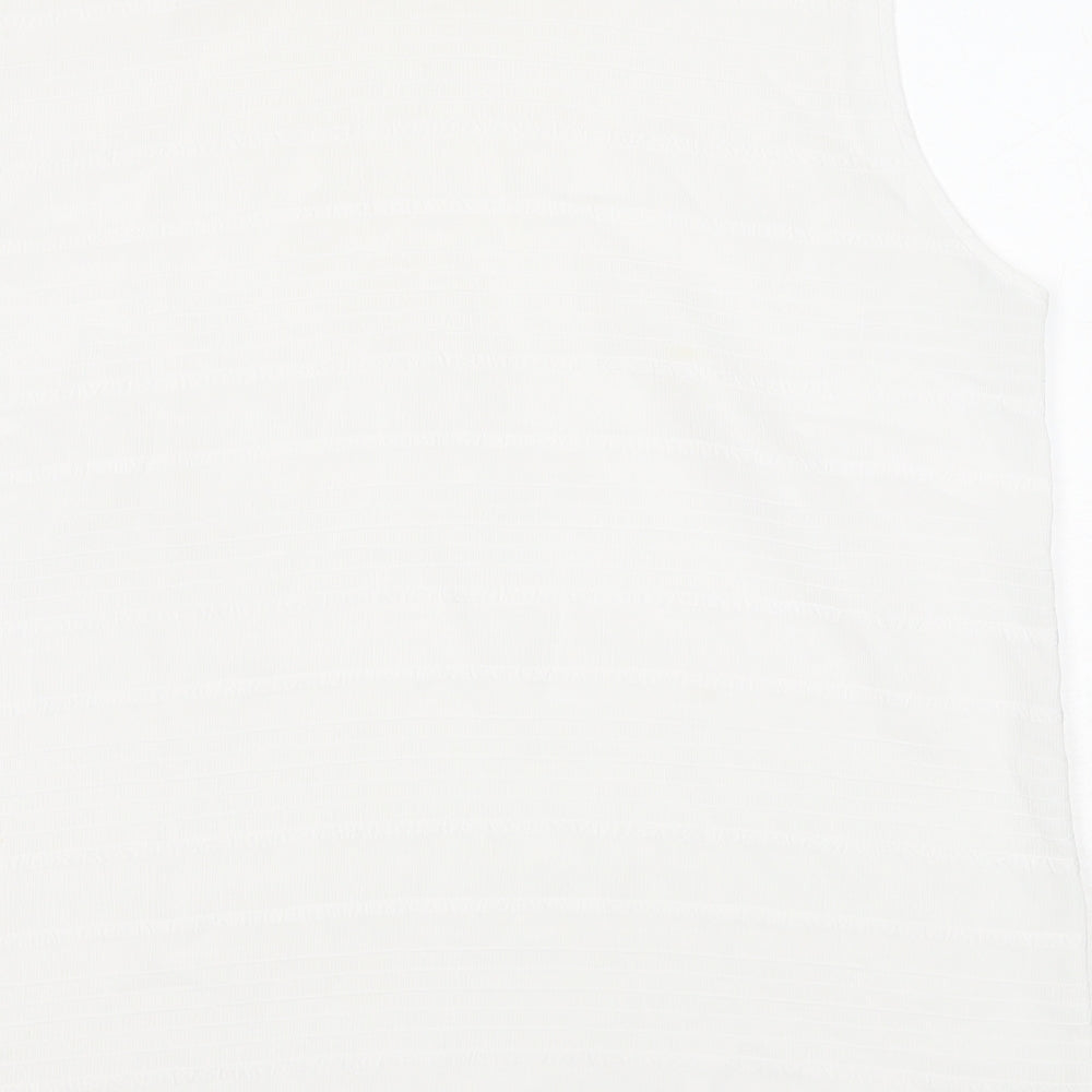 Frankenwälder Womens White Polyester Basic Tank Size 18 Round Neck