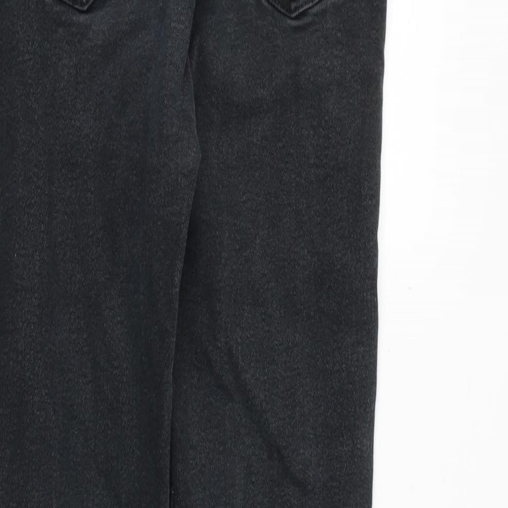 New Look Womens Grey Cotton Skinny Jeans Size 10 Slim Zip