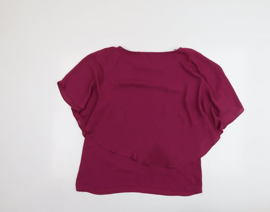 Womens UK Size 14 M&Co Purple Basic Blouse
